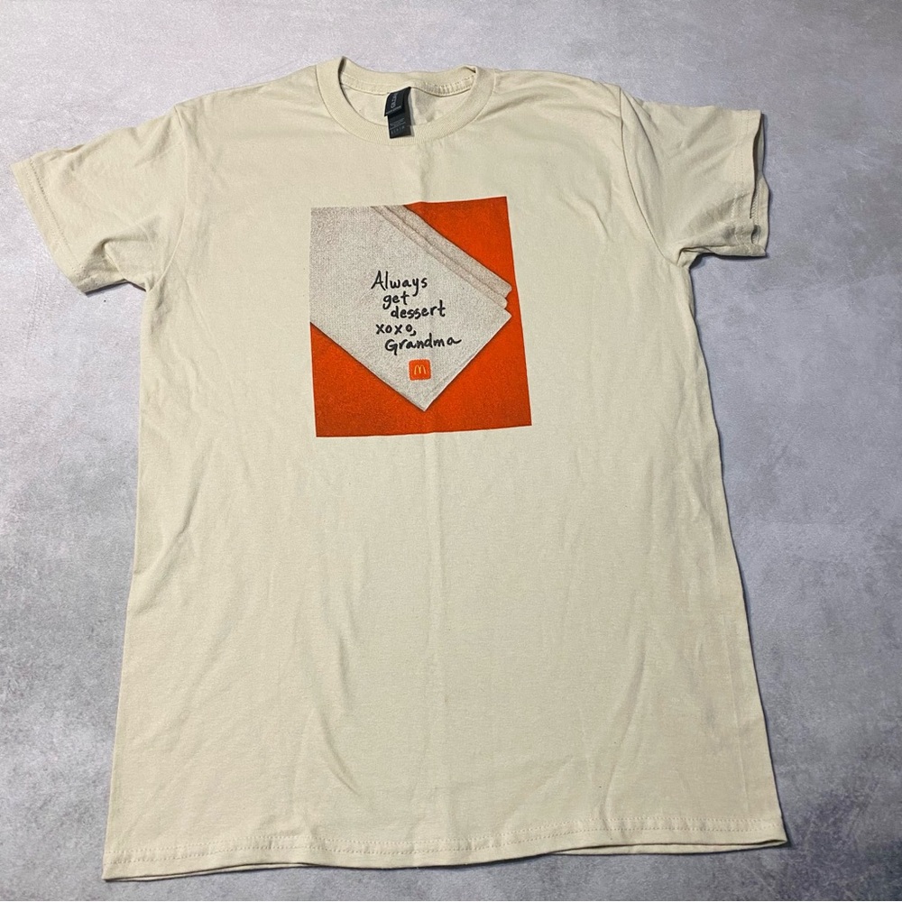 McDonald’s Grandma Mcflurry Crew 2024 Employee T Shirt Size Small Short Sleeve